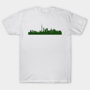 TORONTO skyline in forest green T-Shirt